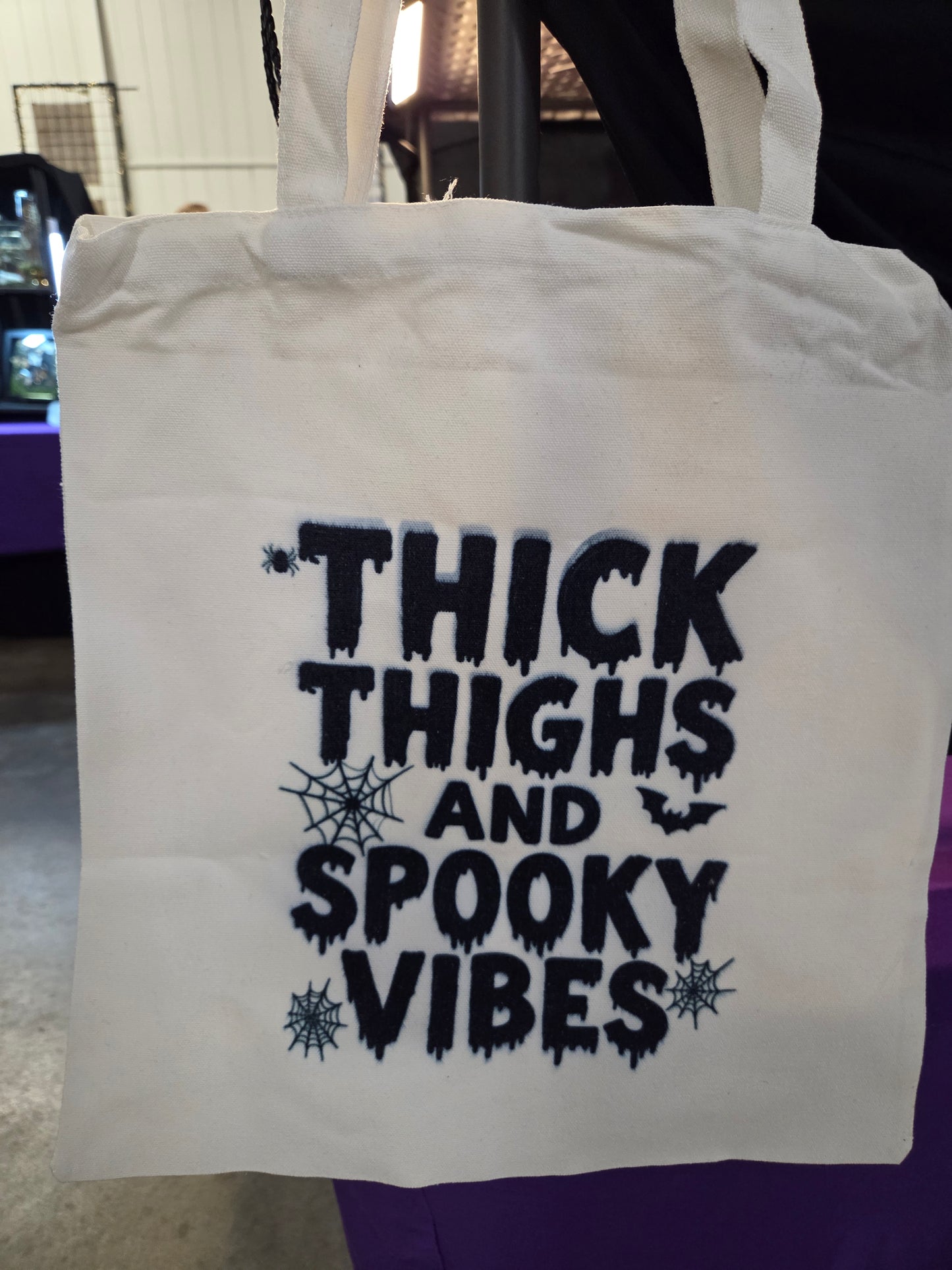 Tote Bag "Thick Thighs & Spooky Vibes"