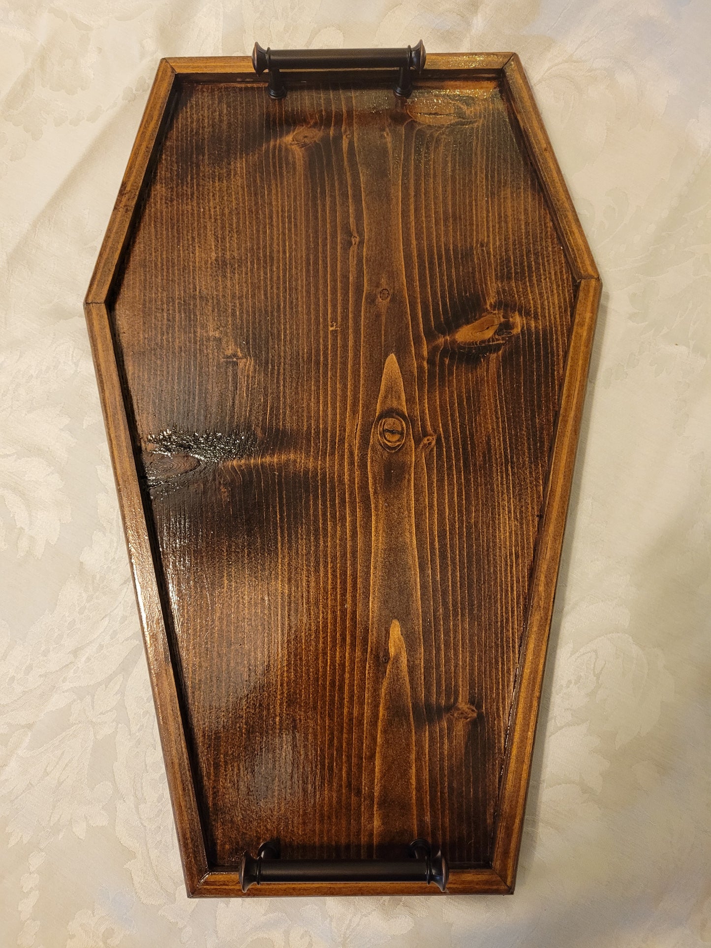 Coffin Serving Tray - Mahogany